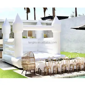 Château gonflable d'extérieur blanc, haute qualité, pour enfants, maison à rebond, pour fêtes et réceptions - Product Image 1