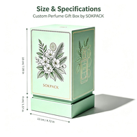 Boîte cadeau rigide inclinable personnalisée pour parfum, emballage en papier de luxe écologique avec insert en mousse pour emballage de parfum de 30 ml