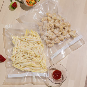 Bolsas de embalaje de sellado al vacío de congelador en relieve de alimentos <span class=keywords><strong>más</strong></span> grandes impresas personalizadas para carne - Product Image 6