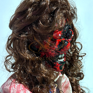 <span class=keywords><strong>Masque</strong></span> d'<span class=keywords><strong>horreur</strong></span> en tissu de fantôme de terreur animatronique à contrôle humain simulé pour une utilisation en intérieur pour les centres commerciaux d'Halloween, les aéroports et les garderies - Product Image 5