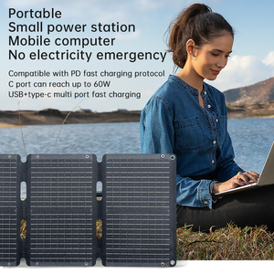 Jiezhikang JZK-G30 30Watt Pliable Portable Foldable <b>Solar</b> Panels USB Type-C Fast Charger 22% Efficiency CE Certified Mobile - Product Image 2
