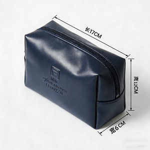 Sac de toilette de voyage pour homme en cuir PU OEM, organiseur de cosmétiques imperméable grande capacité pour commandes en gros et cadeaux promotionnels - Product Image 4