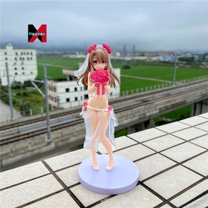 Figura de Fate Kaleid Illya <span class=keywords><strong>Prisma</strong></span> en Bikini de Novia con Ramo, Modelo de Estatua de <span class=keywords><strong>Anime</strong></span> Coleccionable de PVC, Decoración de Escritorio, Manualidades de Plástico - Product Image 1