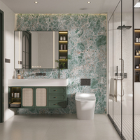 Dalle de pierre frittée 900x2700x9mm - Aspect marbre, veinage continu, grand format, pour mur d'accentuation, finition Bookmatched