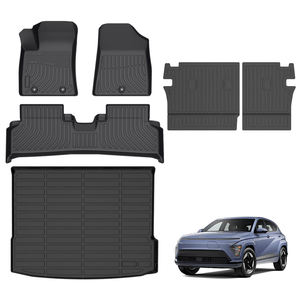 Juego completo de fábrica al por mayor para todo tipo de clima 3D Tpe personalizado <span class=keywords><strong>maletero</strong></span> alfombrillas de coche para <span class=keywords><strong>Hyundai</strong></span> <span class=keywords><strong>Kona</strong></span> EV 2024 alfombras de pie - Product Image 1