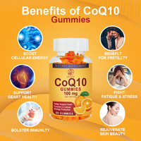 Oem Coenzyme Q10 Gummies Vegetarian Gummy Vitamins Antioxydant Suppléments Coq10 Gummies 100MG