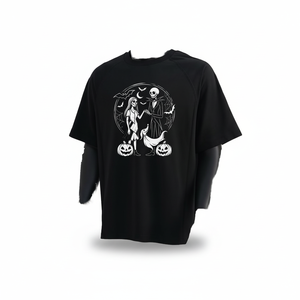 T-shirt Lulu tinta unita con stampa Jack e Sally Modello 109 Prodotto in Messico - Product Image 2
