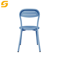 Vente en gros de mobilier d'extérieur Table en aluminium Chaises Patio Balcon Restaurant Café Bistro français Chaises de salle à manger étanches empilables