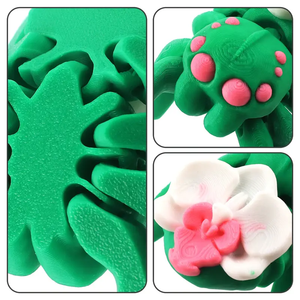 Ornement décoratif innovant en forme d'araignée florale imprimée en 3D, design original, blocs de couleur, modèle fait main, jouet animaux dinosaures - Product Image 5