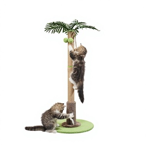 Rascador para <span class=keywords><strong>Gatos</strong></span> Estilo Palmera de Coco con Juguetes Interactivos, Árbol para <span class=keywords><strong>Gatos</strong></span> de Sisal Resistente para <span class=keywords><strong>Gatos</strong></span> de Interior, Torre Rascadora - Product Image 1