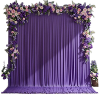 Cortina de Fondo de Poliéster Blanca Personalizada al por Mayor, 4 Paneles, 20 pies x 15 pies, Cortinas sin Arrugas para Bodas, Fiestas y Cabinas de Fotos