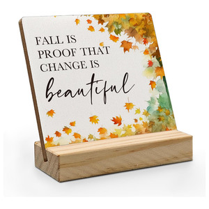 Bespoke ที่วางป้ายโลหะตกแต่งโต๊ะทำจากอะคริลิคสีใสพร้อมขาตั้งไม้ของขวัญสำหรับคุณแม่ - Product Image 1