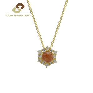 Produttore di gioielli cina Starburst <span class=keywords><strong>Polaris</strong></span> North CZ stella e mezza luna argento 925 collana donna - Product Image 4