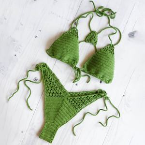 Maillot de bain bikini push-up en crochet fait main sur mesure, ensemble deux pièces sexy pour femmes et jeunes filles, idéal pour la plage - Product Image 2