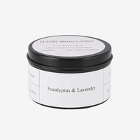 Petite quantité commandée, logo personnalisé, étiquette de marque, bougie parfumée en boîte dorée pour voyage
