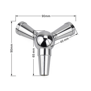 Connecteur <span class=keywords><strong>de</strong></span> chicha en aluminium pur en forme <span class=keywords><strong>de</strong></span> Y pour 2 personnes, idéal pour les salons <span class=keywords><strong>de</strong></span> chicha - Vente en gros - Product Image 4