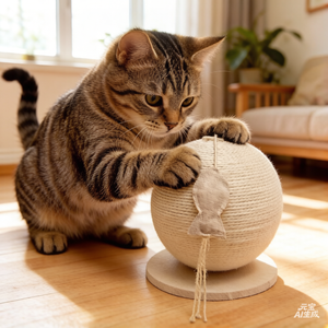 Offre Spéciale : <span class=keywords><strong>Griffoir</strong></span> Interactif Écologique pour <span class=keywords><strong>Chat</strong></span> – Design Moderne en Bois et Balle de Jute – Carton – Direct Usine Chine – Cadeau de Noël et du Nouvel An - Product Image 2