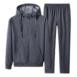 Nouveau costume à capuche cardigan en pur coton au printemps et en automne Sports de loisirs pull ample grande taille logo personnalisé costumes fitness - Product Image 5