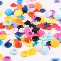 HeartStar plastik 4 lubang kancing jepret, kancing Tekan untuk pakaian bayi & garmen, aksesori pola hati, T5 bentuk plastik