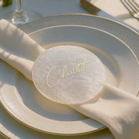 Marque-places personnalisés en forme de coquille pour mariage, anniversaire, célébration – Décoration de table pour invités