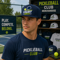 Gorra Snapback de Lote Pequeño con Visera Recta y Gráfico de Pala, Envío Rápido para Vendedores del Estilo de Vida Pickleball con Parche Personalizado