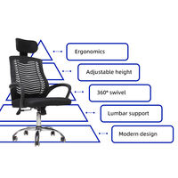 Silla de Oficina Moderna y Cómoda para Computadora, con Base Cromada y Malla, para Uso en Escritorio, para Oficina en Casa