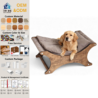Petit hamac pour chat en bois écologique - Amovible et lavable, doux