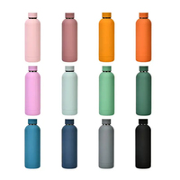 Produits de gros colorés pour l'extérieur en acier inoxydable bouteille à petite ouverture tasse maigre droite réutilisable à double paroi article cadeau