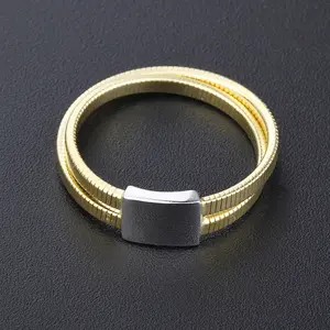 simple jewelry sterling silver 925 jewellery 18k gold ring brand minimalism thin made in italy rope ring silver plain rings