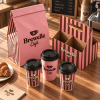 Gobelet en papier à double paroi avec logo personnalisé, estampage à chaud or métallisé, avec couvercle à bec pour café chaud, café à emporter, restaurant