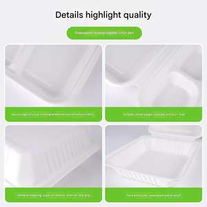 Cajas de Comida Biodegradables de Pulpa de Caña de Azúcar, Ecológicas, Personalizadas al por Mayor, de 500ml y 1000ml, para Llevar - Product Image 5