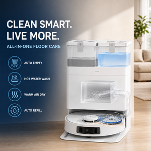 Aspiradora Robótica Original T30C con Función de Fregado Sónico, Control por Aplicación, Limpieza Automática, Filtro de Agua, para Exteriores, Garaje y Hogar, de Plástico - Product Image 1
