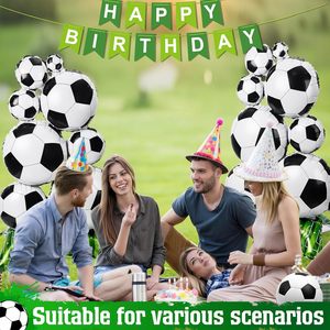 2 Pcs Giant Standing Soccer <strong>Balloon</strong> and 1 Pcs Happy Birthday Banner for Birthday Sports Retirement Soccer Birthday Globos - Product Image 5