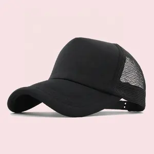 Cappello da camionista in bianco personalizzato a buon mercato 2020 cappello da camionista in rete a 5 pannelli