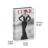 Livres décoratifs de luxe rectangulaires imperméables, en papier de haute qualité, pour un style moderne de maison, livres de table pour la maison et le bureau