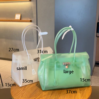 Sac Rétro Jelly 2026 Nouvelle Collection Été Fourre-tout Transparent Tendance avec Fermeture à Clip pour Femme