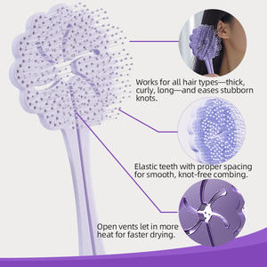 Brosse à cheveux démêlante et lisse de vente directe d'usine pour le massage du cuir chevelu brosse à lisser les cheveux à usage quotidien - Product Image 5