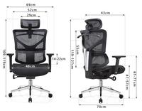 2022 nouveaux produits chauds chaise de bureau à domicile multifonction chaise ergonomique réglable en maille à dossier haut pour ordinateur portable