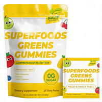 Gummies Multivitaminées Super Greens pour Enfants OEM – Vitamines, Minéraux, Spiruline, Chlorelle, Alfalfa, Prébiotiques, Fibres, Superaliments