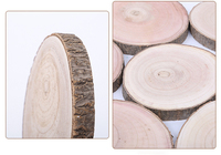 Tranches de bois naturel tranche de pièce maîtresse en bois non fini avec écorce pour Arts peinture ornements de noël bricolage artisanat
