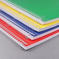Couverture en carton dur classique Foska 70 feuilles 3 trous A4 cahier à spirale notes d'écriture de bureau livres de produits laitiers unis