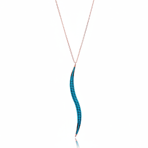 Design géométrique Turquoise Zircon Stone Shape Charm Pendant Turkish Handcrafted 925 Sterling Silver Jewelry - Product Image 2