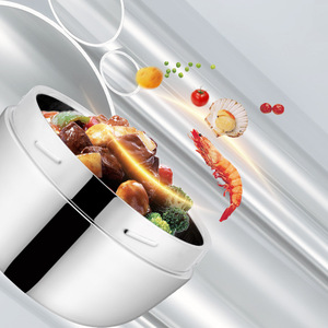 Fiambrera portátil de doble capa de acero inoxidable con aislamiento Bento <span class=keywords><strong>Box</strong></span> para adultos y niños, <span class=keywords><strong>regalo</strong></span> para comidas llenas de manzana - Product Image 4
