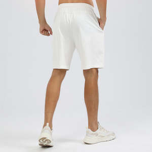 100% coton Shorts hommes Shorts en coton lourd couleur unie Logo personnalisé coton polaire Shorts pour hommes - Product Image 3