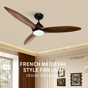 <strong>Best</strong> Sellers Modern Design DC Motor and 3 Solid Wood Blades Remote Control <strong>Ceiling</strong> <strong>Fan</strong> with LED Lighting for Living Room - Product Image 2