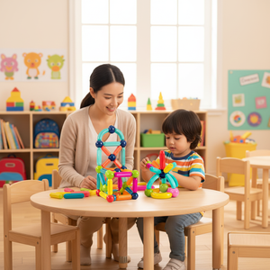 Bâtons de construction magnétiques, jouet magnétique coloré pour enfants - Product Image 6