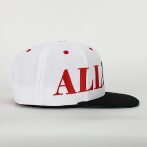 BSCI Oem Custom Mens 6 Panel <strong>White</strong> Acrylic Snap Back Gorras,Hip Hop <strong>Flat</strong> Bill Hat,Sports Embroidery Logo Snapback <strong>Cap</strong> - Product Image 4