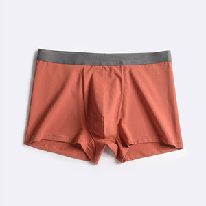 Boxers pour jeunes hommes en coton respirant de couleur unie, taille plus, vente en gros - Product Image 1