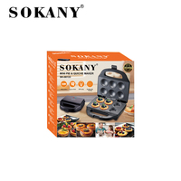 750W Elektrischer Mini-Torten- und Quiche-Maker mit 6 Antihaft-Formen, doppelseitiger Heizung und Dessert-Backfunktion