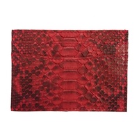 Portefeuille porte-cartes de crédit en cuir véritable de serpent exotique de luxe de qualité supérieure